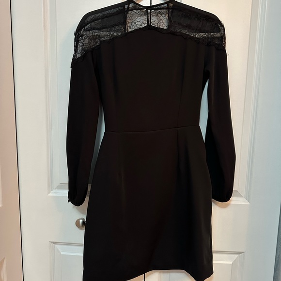 NWT MANGO mini black wrap dress - Picture 3 of 5